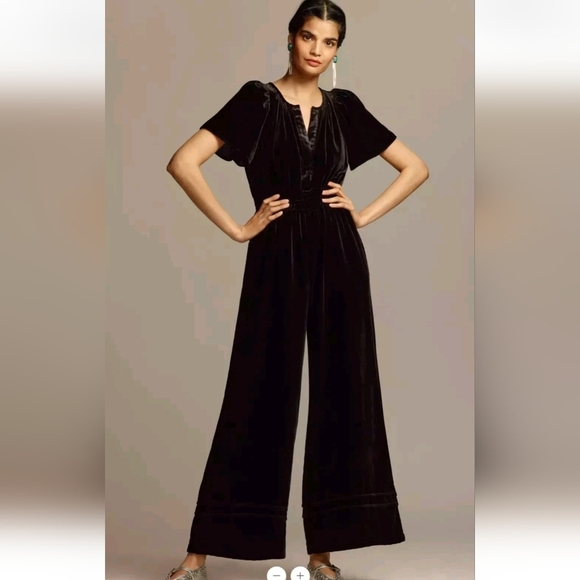 Anthropogie NWTs Somerset Velvet Jumpsuit - Picture 8 of 10